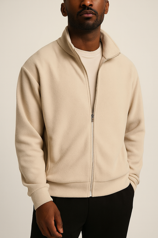 Luxuriöse Wolljacke mit Reißverschluss - Bysuited.